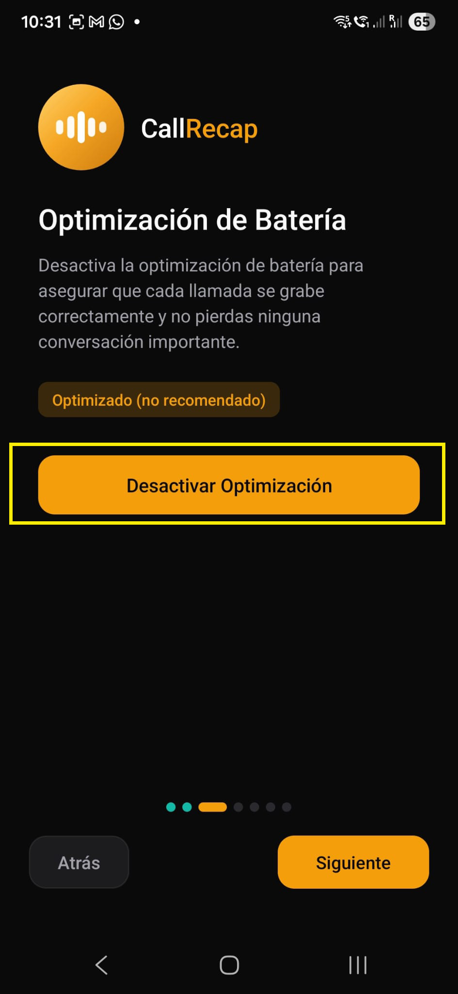 Battery optimization