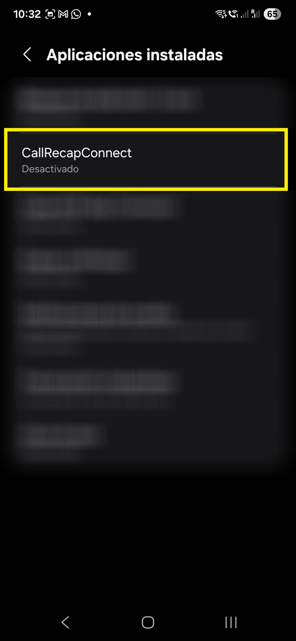 CallRecapConnect disabled